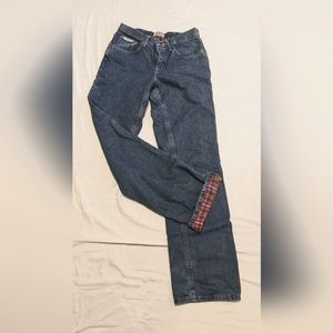 Flannel Lined High Waisted Jeans